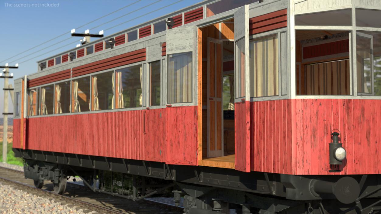 3D 1903 North Eastern Railway Electric Autocar model