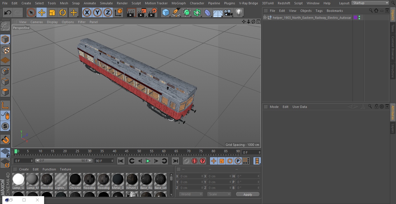 3D 1903 North Eastern Railway Electric Autocar model