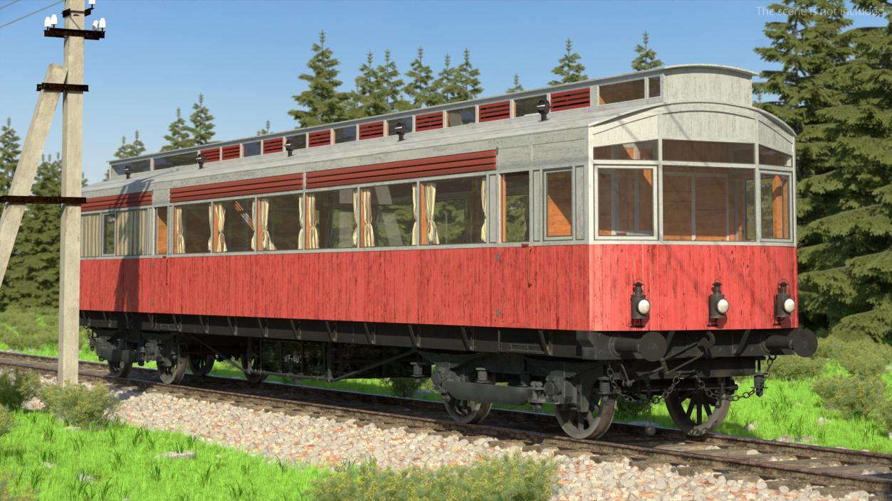 3D 1903 North Eastern Railway Electric Autocar model