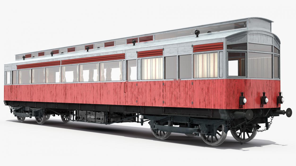 3D 1903 North Eastern Railway Electric Autocar model