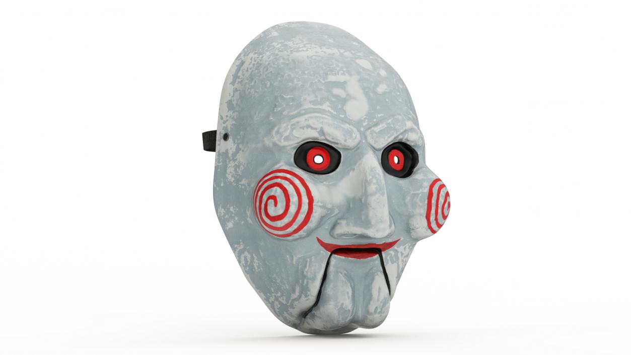 Billy Puppet Vacuform Mask Dressed on Head 3D