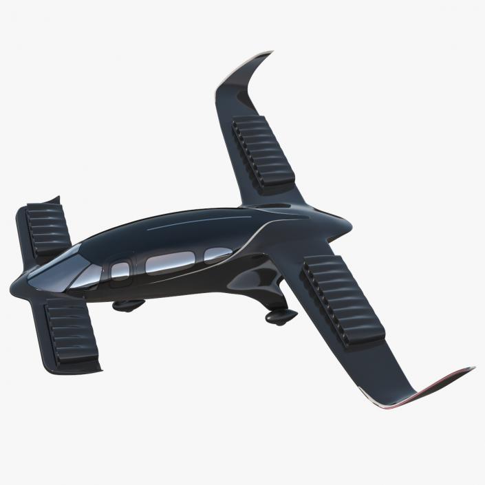 Flying Taxi Black 3D