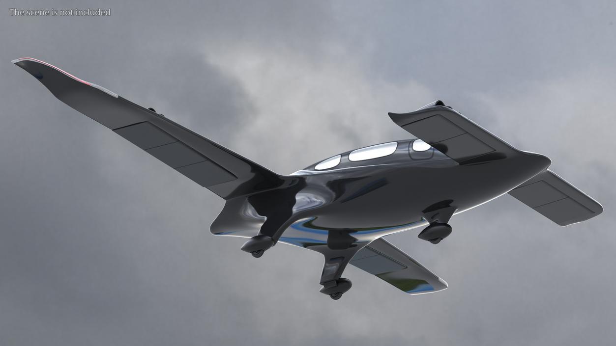 Flying Taxi Black 3D