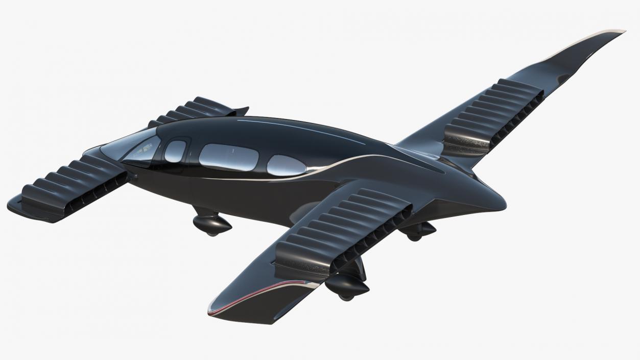 Flying Taxi Black 3D