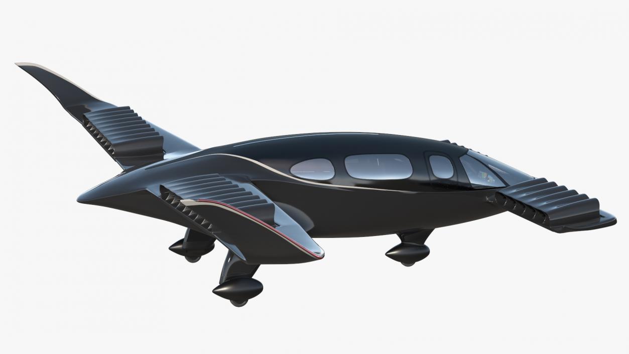 Flying Taxi Black 3D