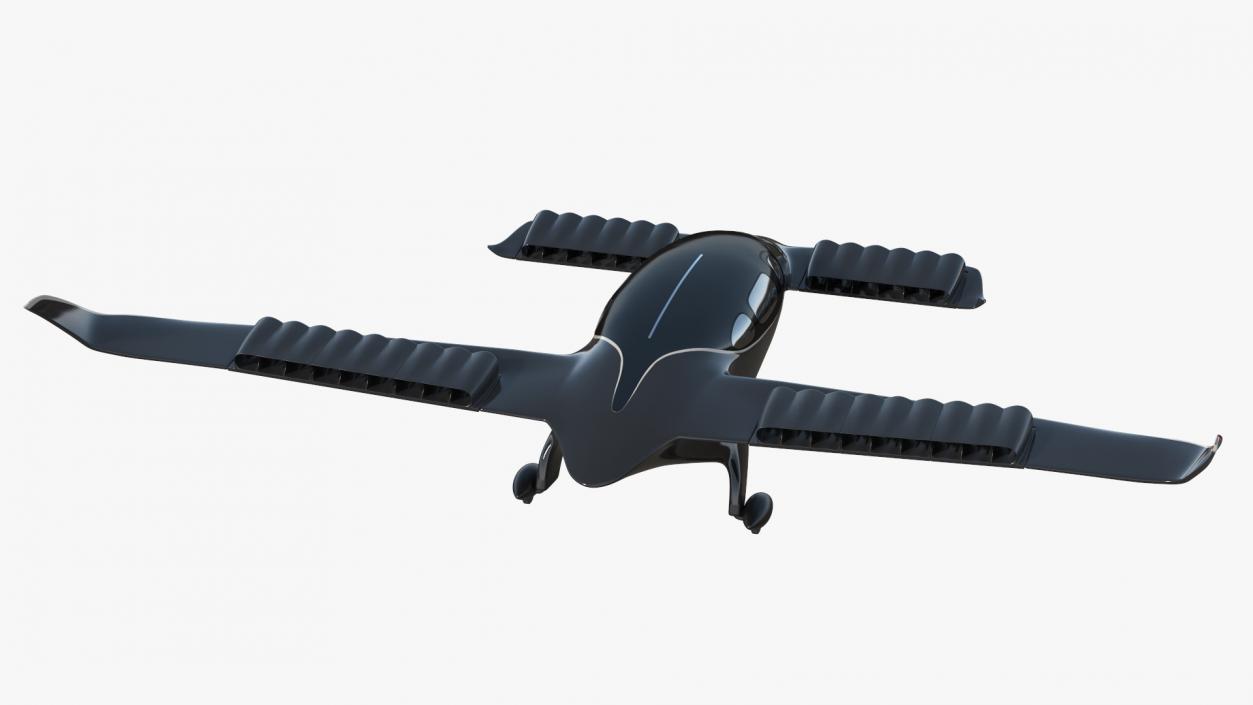 Flying Taxi Black 3D