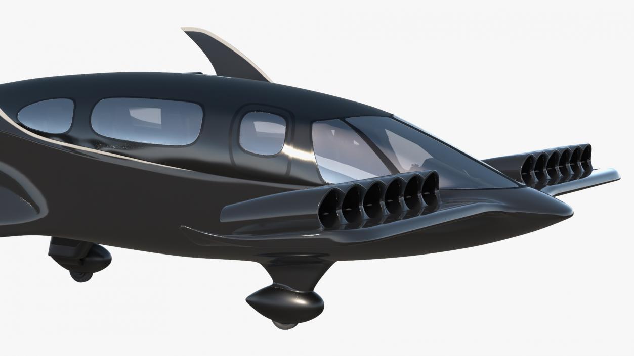 Flying Taxi Black 3D