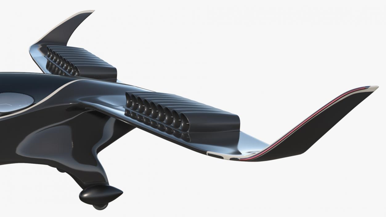 Flying Taxi Black 3D