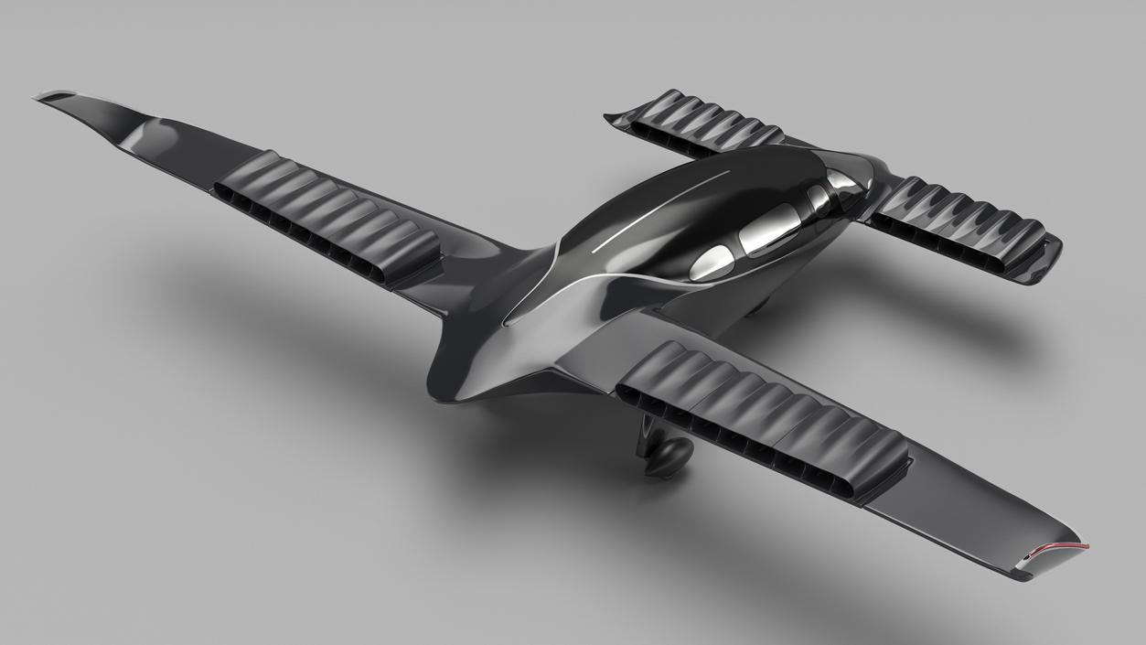 Flying Taxi Black 3D