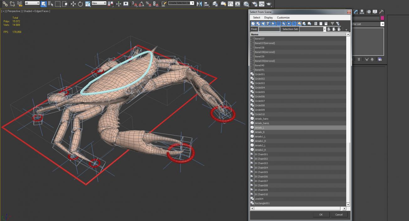 3D model Atlantic Blue Crab Rigged