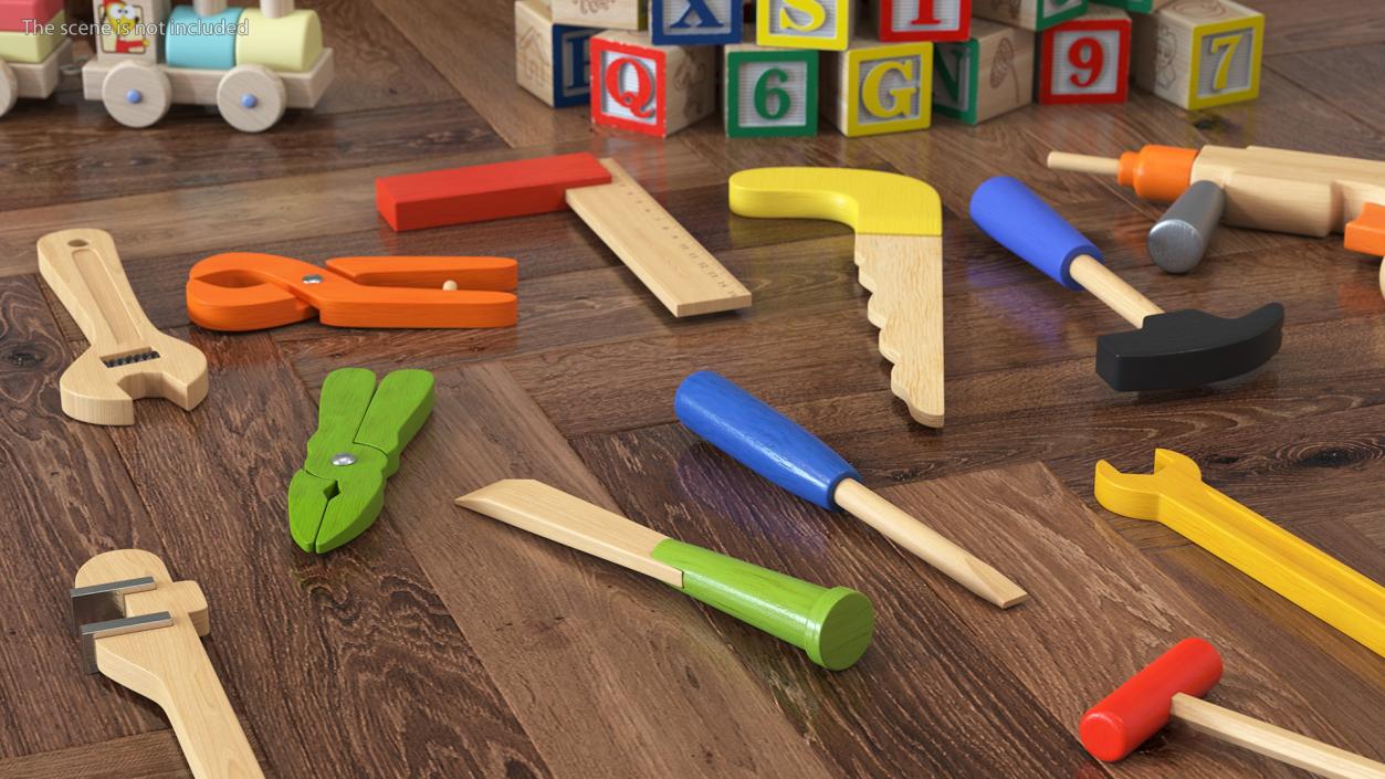 Wooden Toys Tools 3D