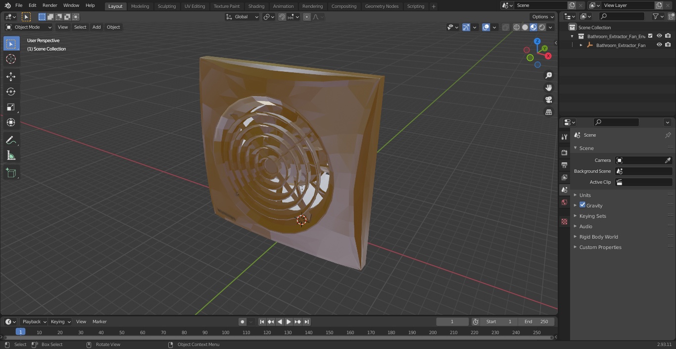 3D Extractor Fan EnviroVent Bronze