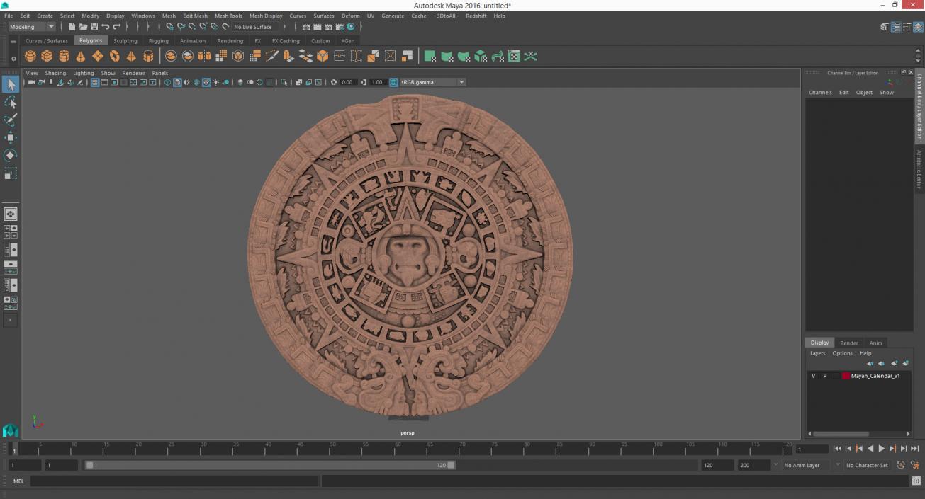 Mayan Calendar 3D model