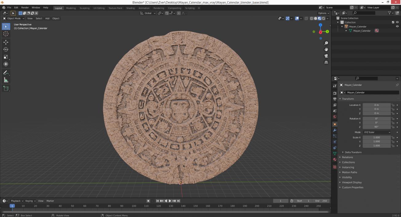 Mayan Calendar 3D model