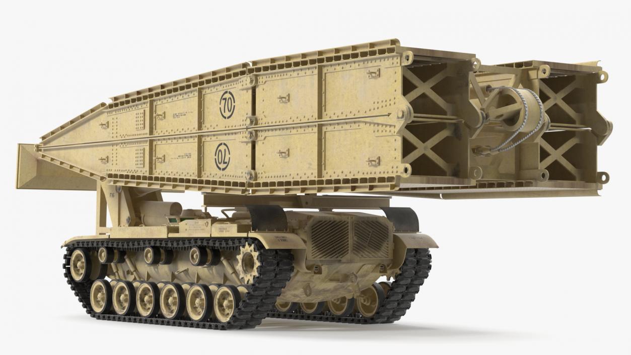 3D Armored Vehicle Launched Bridge AVLB M60A1 Rigged 2