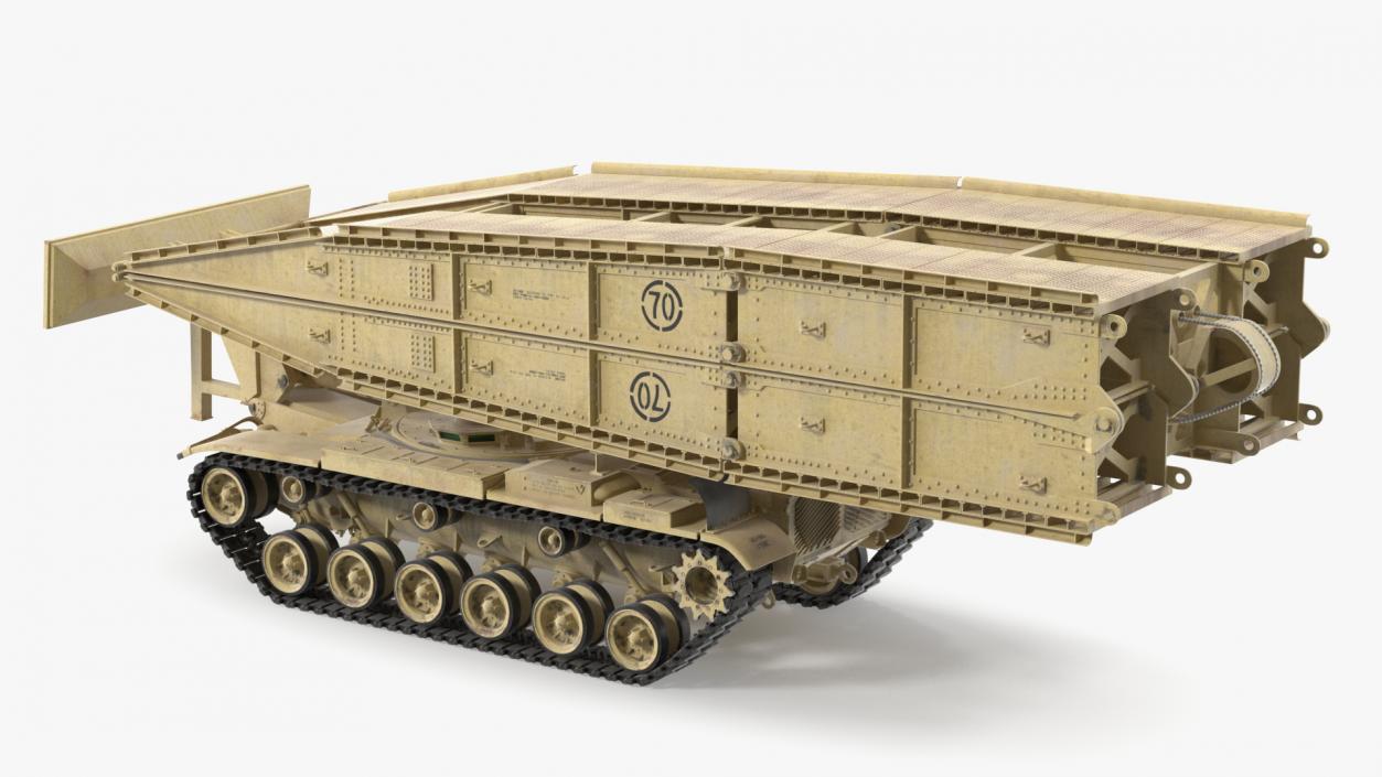 3D Armored Vehicle Launched Bridge AVLB M60A1 Rigged 2