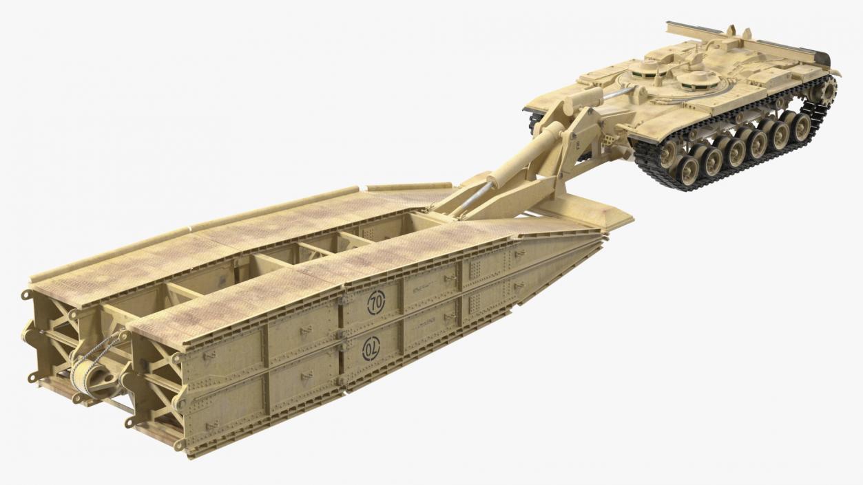 3D Armored Vehicle Launched Bridge AVLB M60A1 Rigged 2