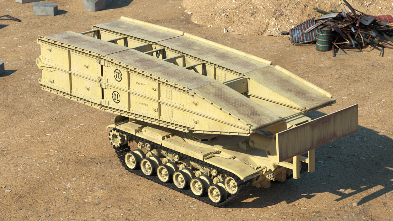 3D Armored Vehicle Launched Bridge AVLB M60A1 Rigged 2