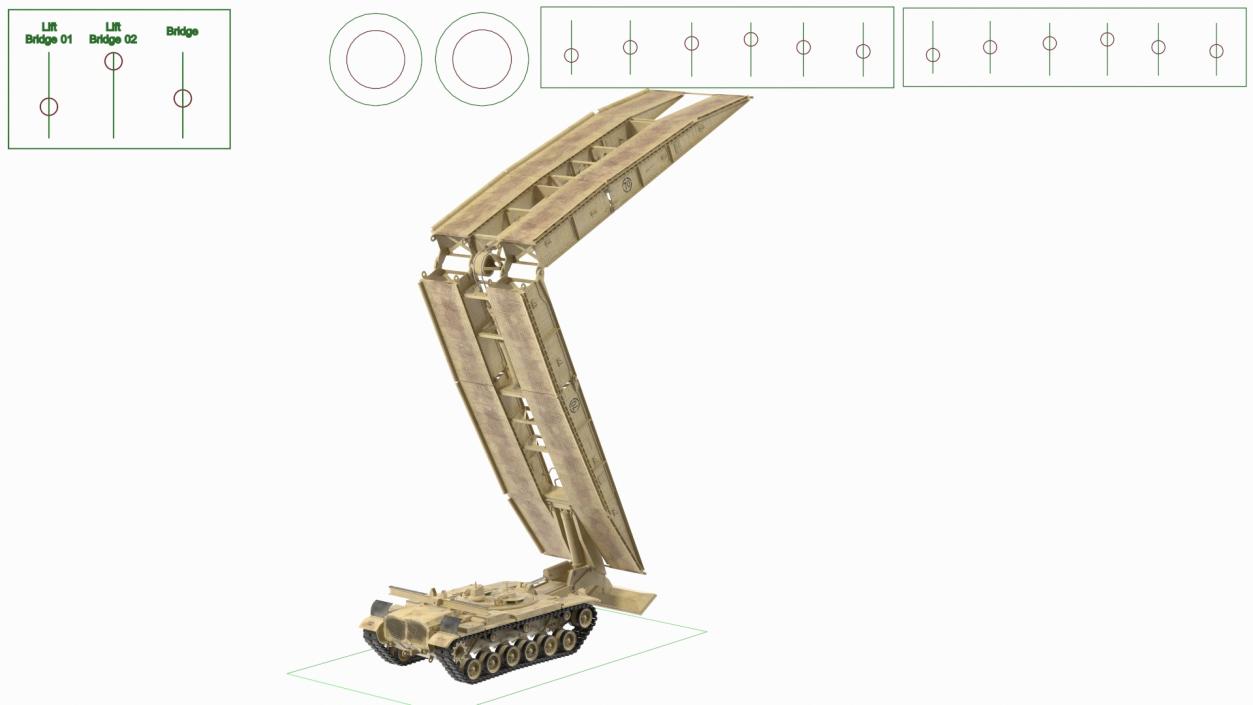 3D Armored Vehicle Launched Bridge AVLB M60A1 Rigged 2