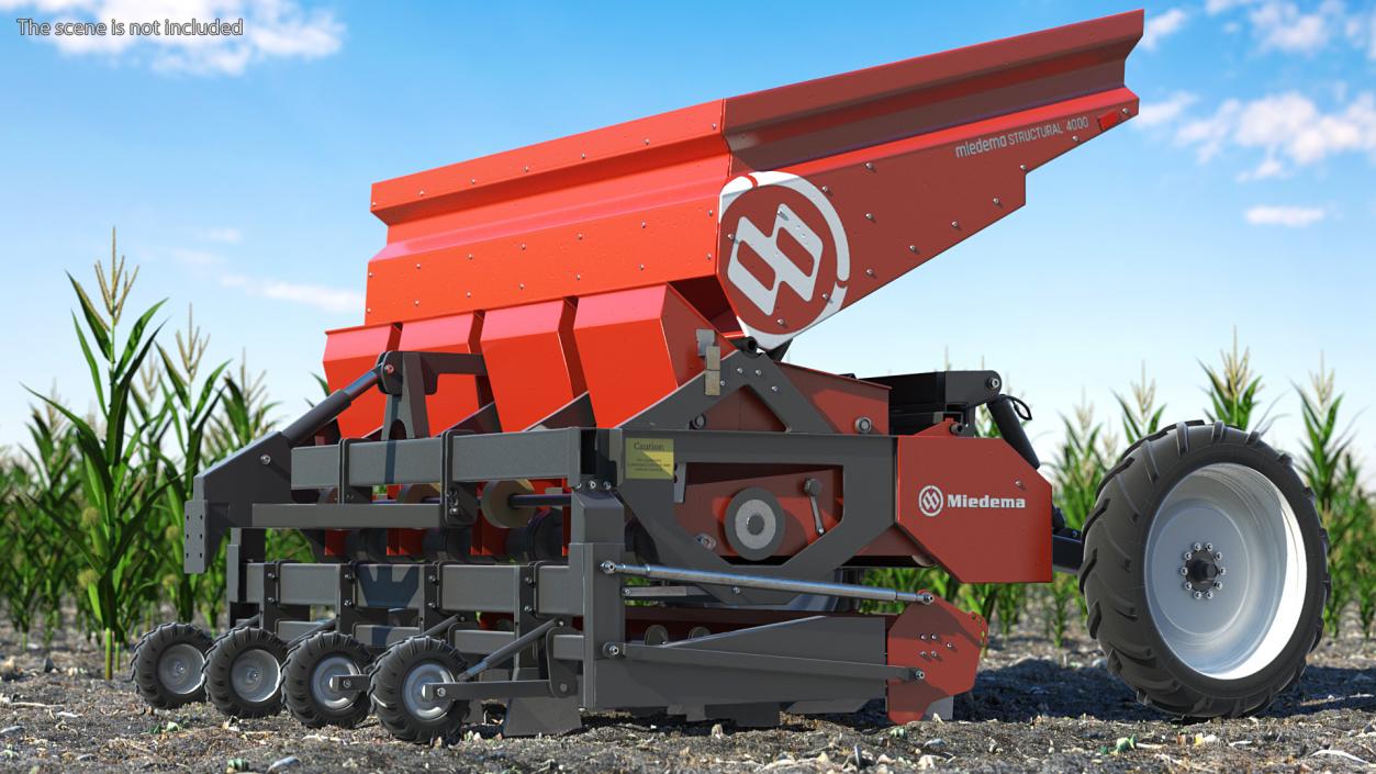 Miedema Structural 4000 Potato Planter Red 3D