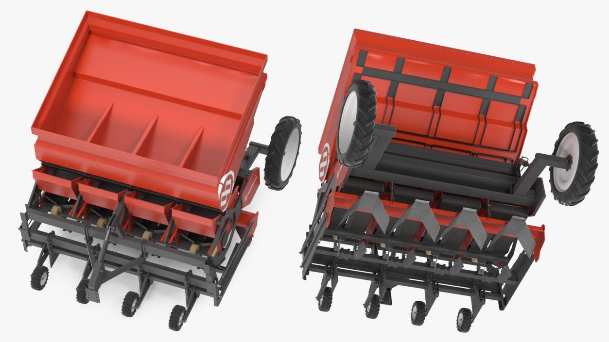 Miedema Structural 4000 Potato Planter Red 3D