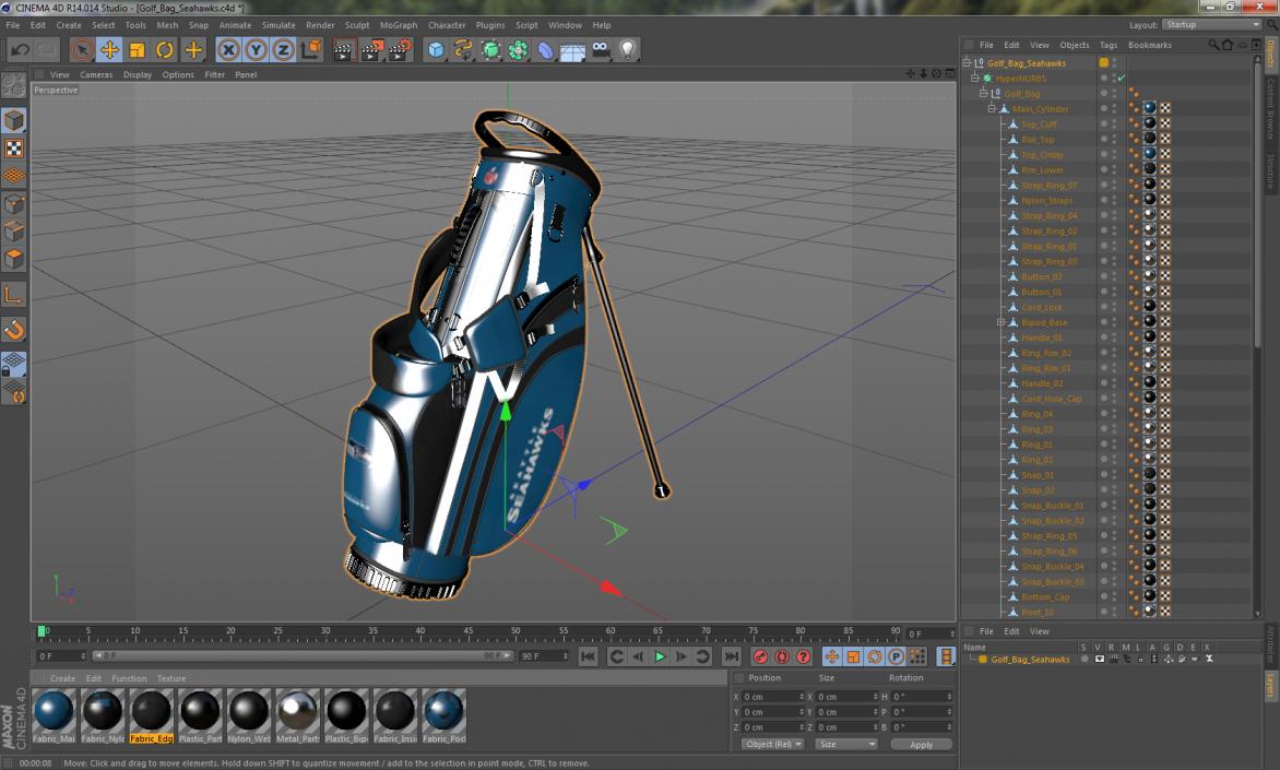 Golf Bag Seahawks 3D