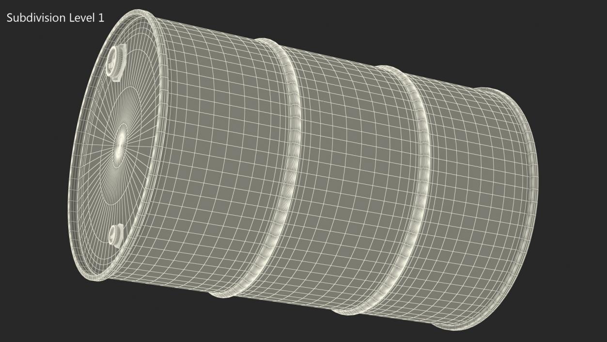 Chemical Barrel with NFPA 704 Diamond 3D