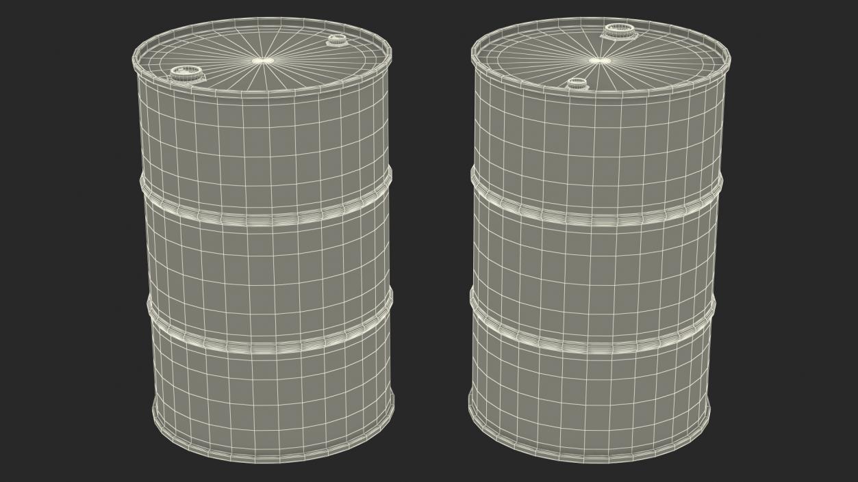 Chemical Barrel with NFPA 704 Diamond 3D