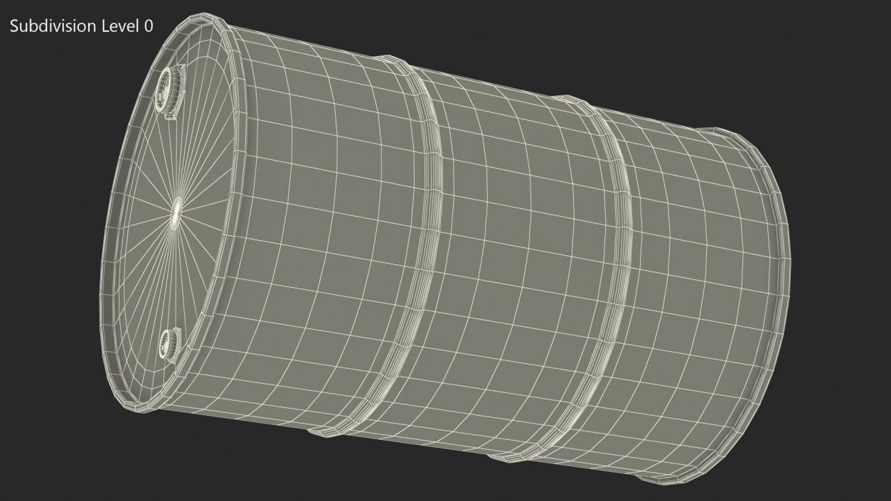 Chemical Barrel with NFPA 704 Diamond 3D