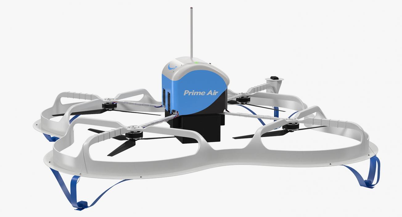 Amazon Prime Air Delivery Drone with Package 3D model