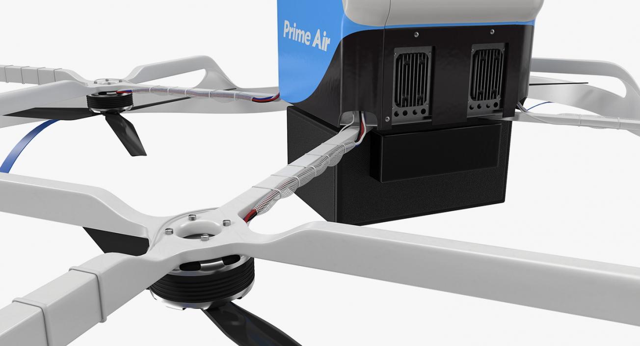 Amazon Prime Air Delivery Drone with Package 3D model