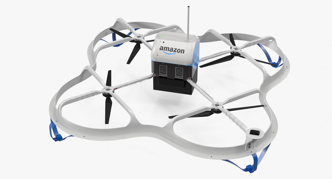 Amazon Prime Air Delivery Drone with Package 3D model