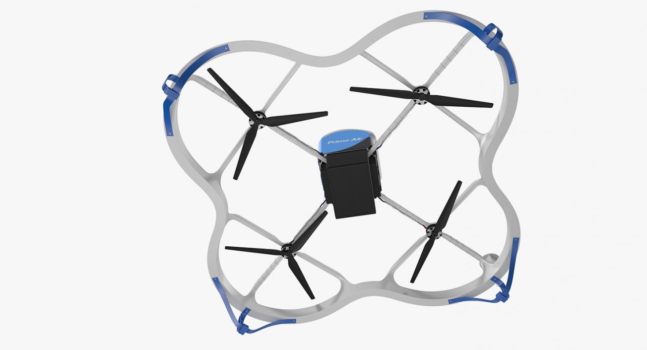 Amazon Prime Air Delivery Drone with Package 3D model