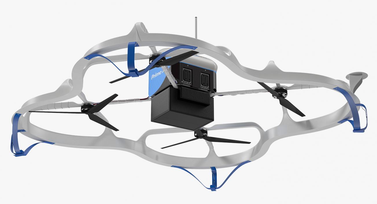 Amazon Prime Air Delivery Drone with Package 3D model