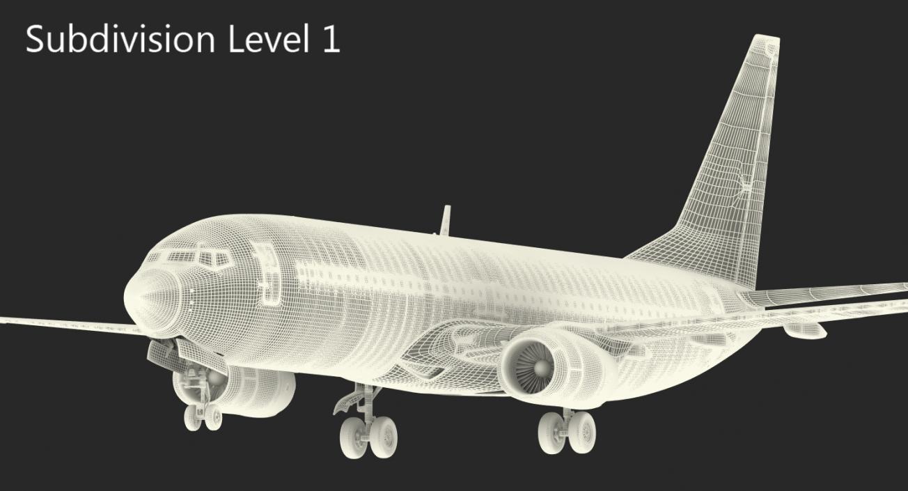 3D Boeing 737-800 with Interior Ryanair Rigged model