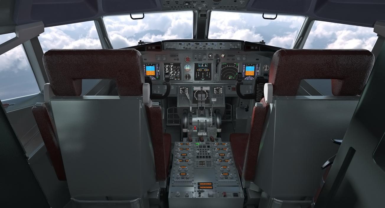 3D Boeing 737-800 with Interior Ryanair Rigged model