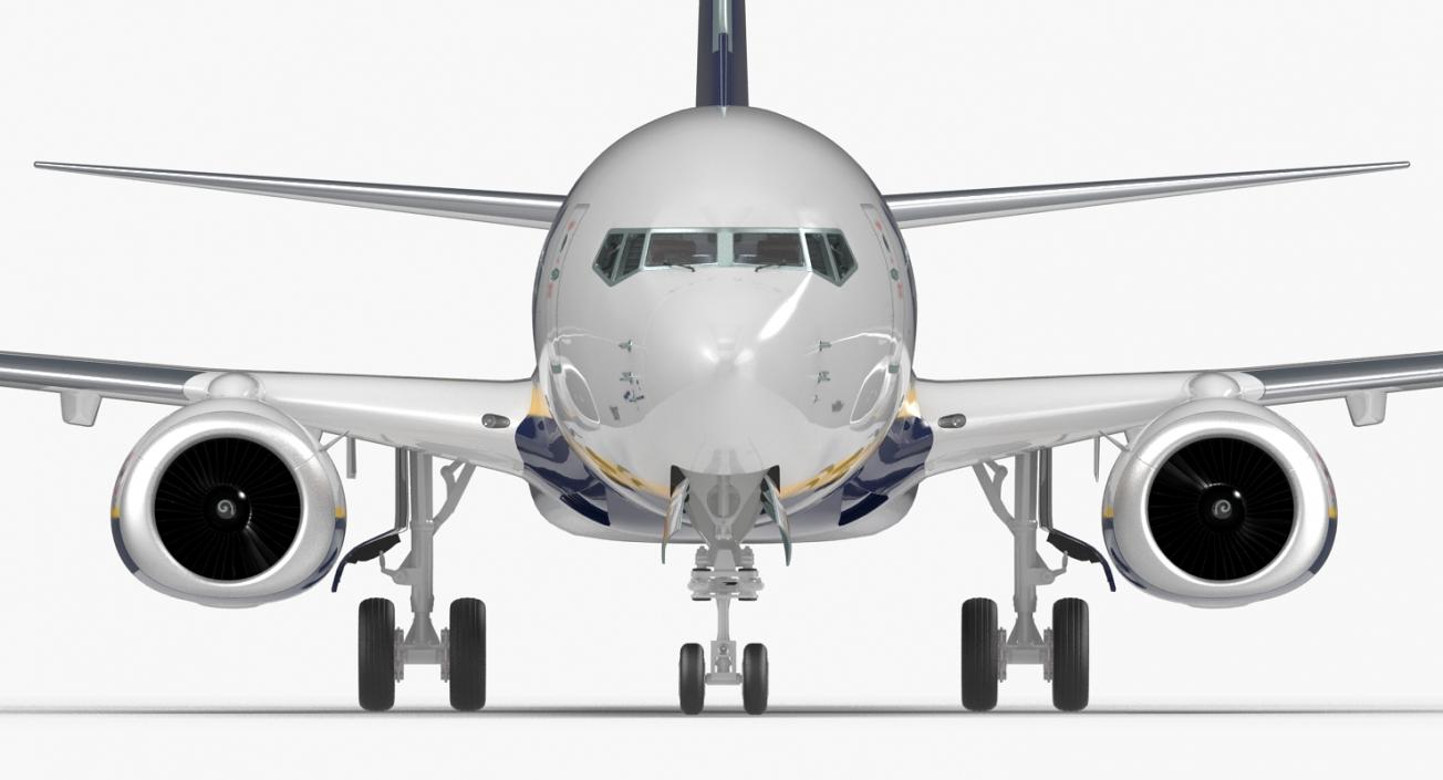 3D Boeing 737-800 with Interior Ryanair Rigged model