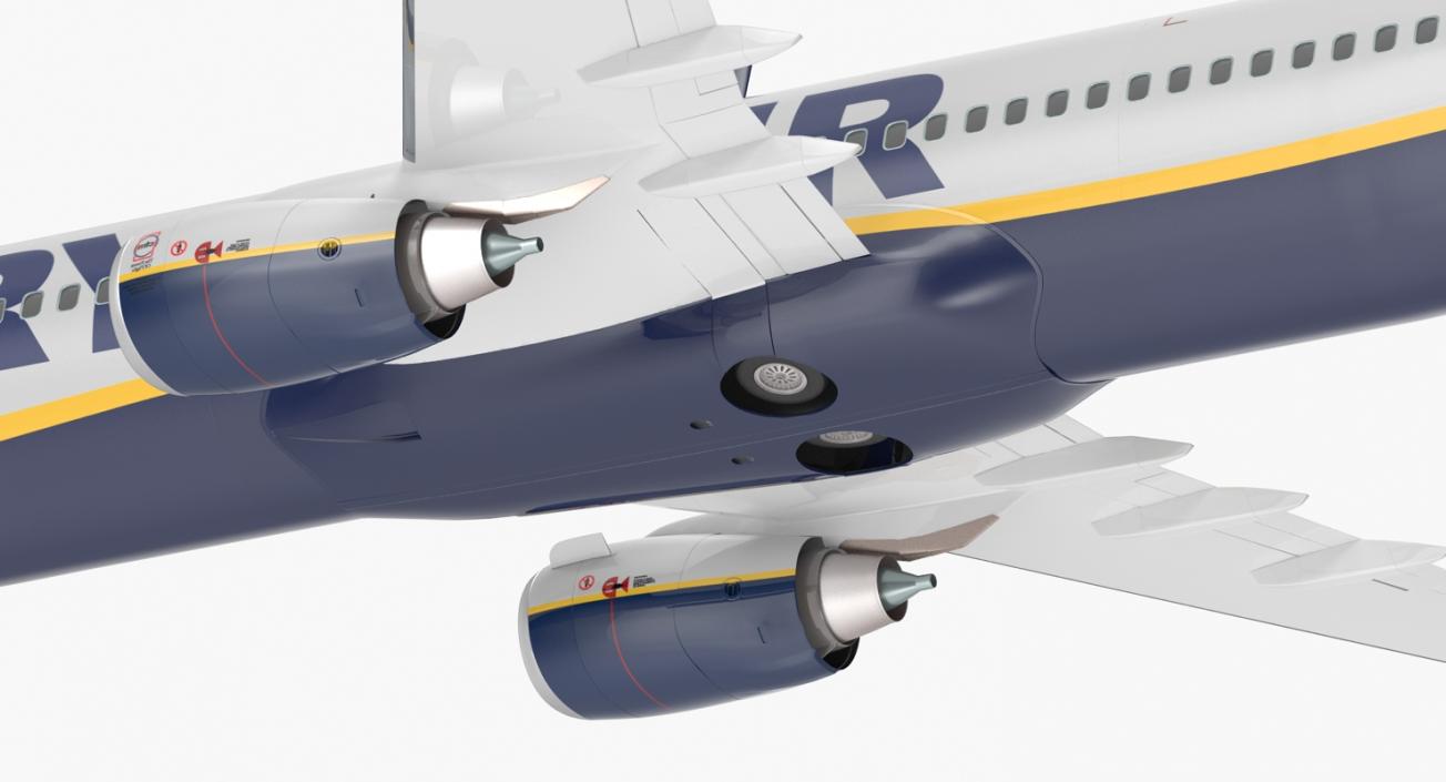 3D Boeing 737-800 with Interior Ryanair Rigged model