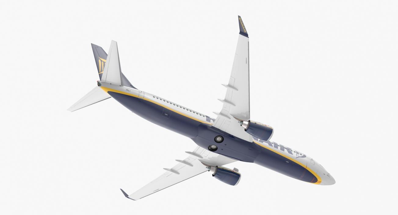 3D Boeing 737-800 with Interior Ryanair Rigged model