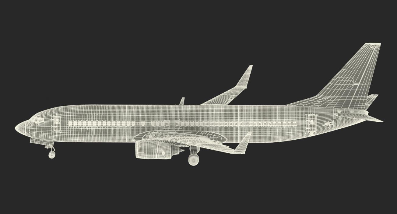 3D Boeing 737-800 with Interior Ryanair Rigged model