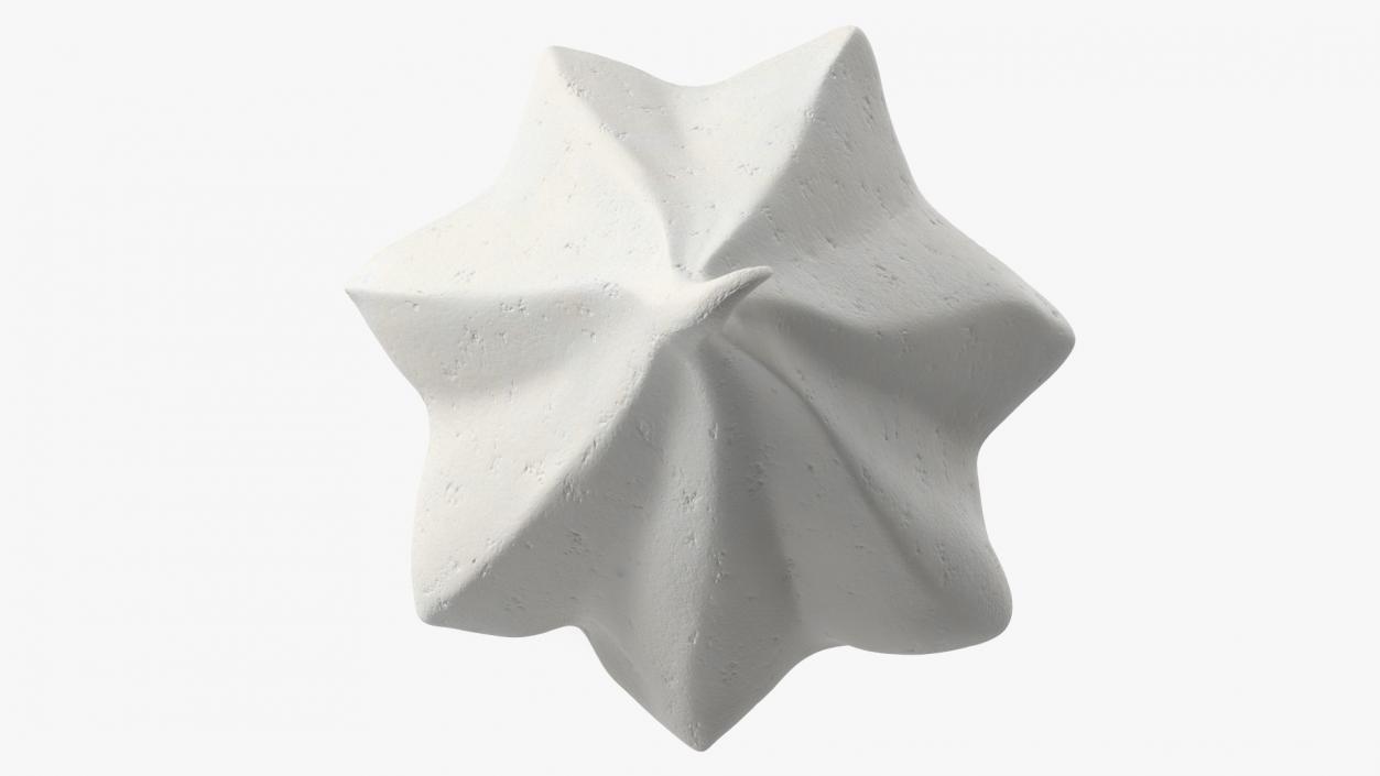 Small Meringue Cone Vanilla 3D