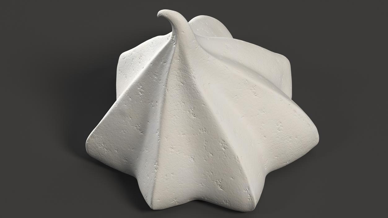 Small Meringue Cone Vanilla 3D