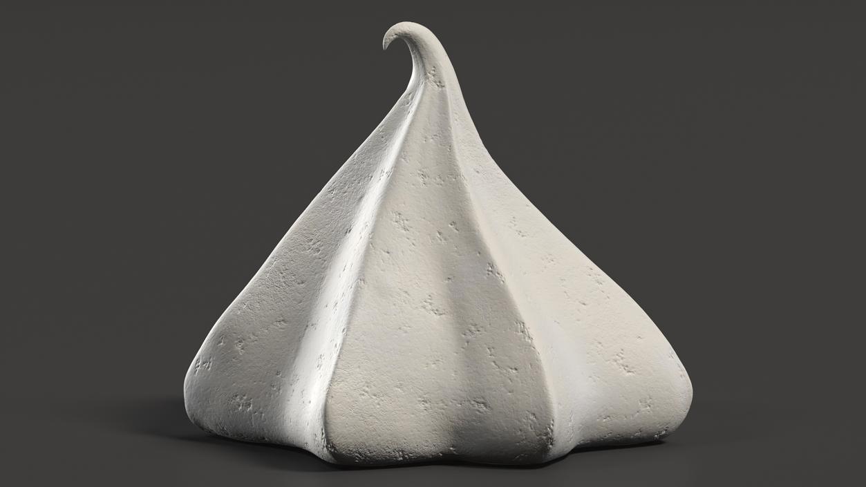 Small Meringue Cone Vanilla 3D