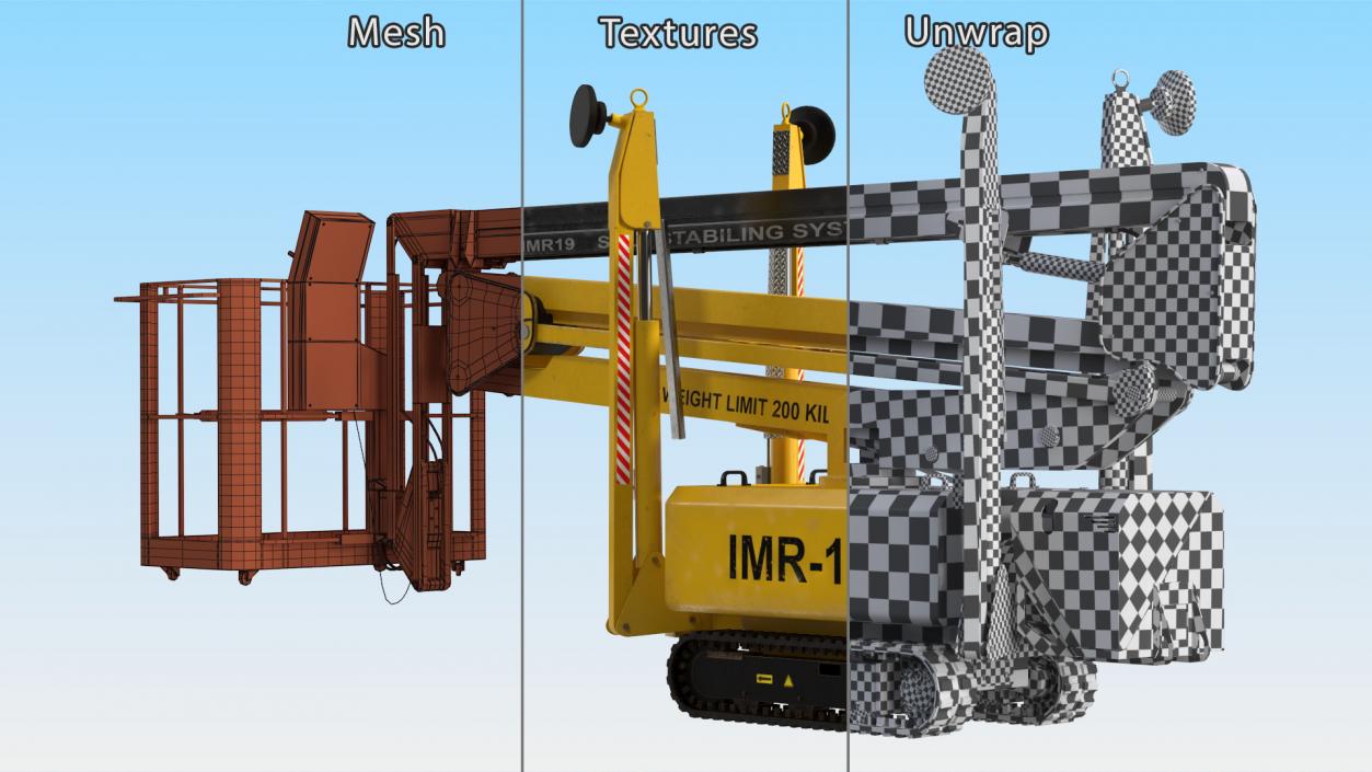 Industrial Articulated Boom Lift 3D