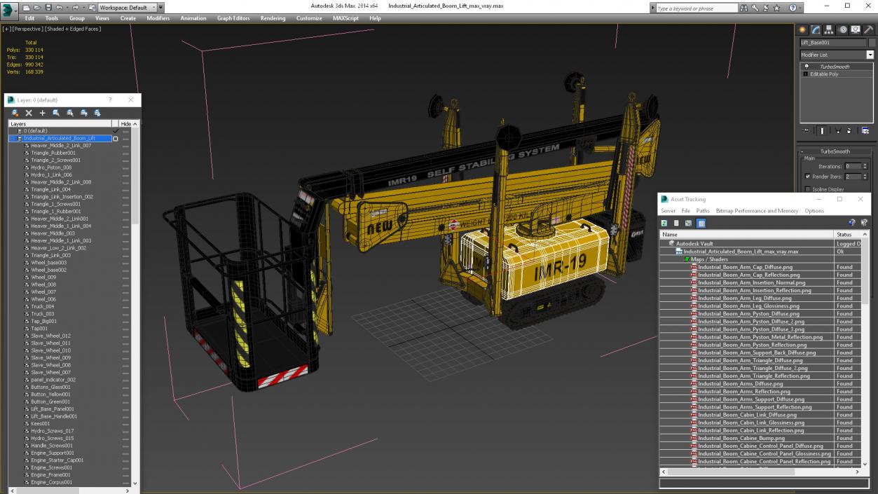 Industrial Articulated Boom Lift 3D