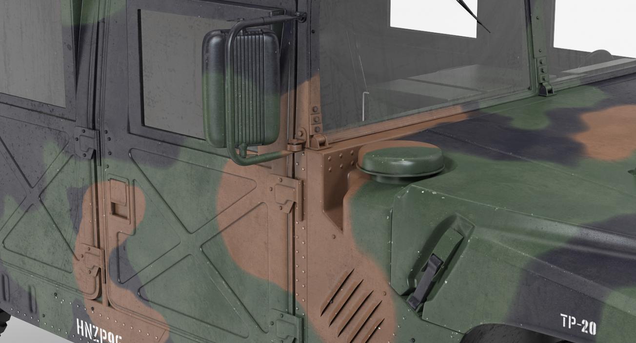 3D model HMMWV TOW Missile Carrier M966 Camo