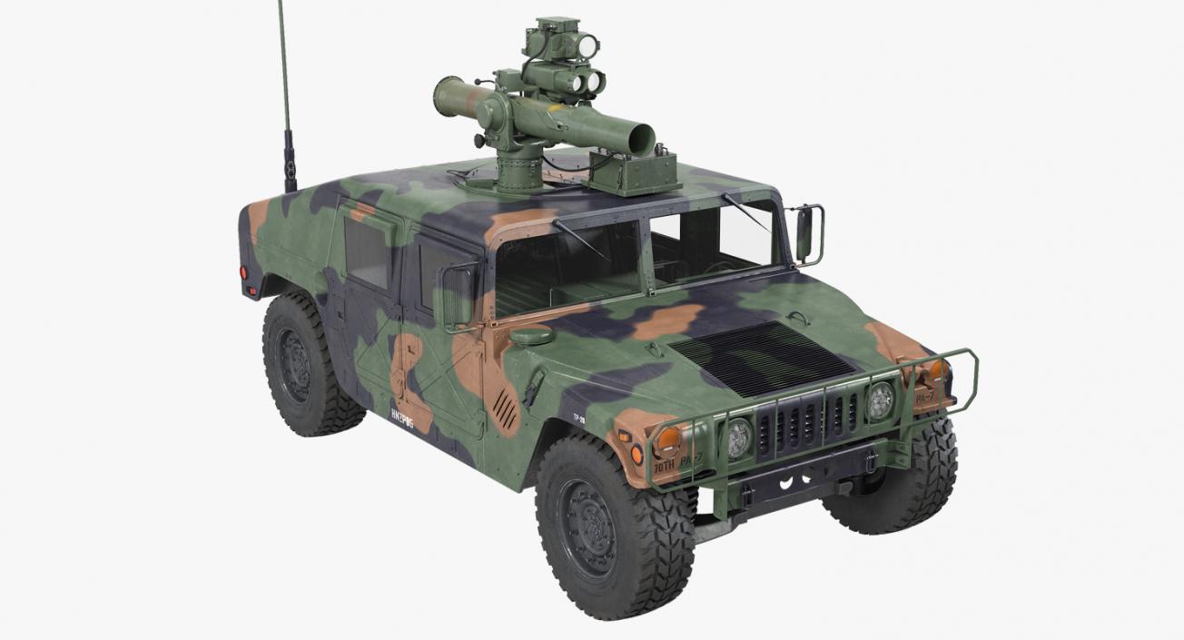 3D model HMMWV TOW Missile Carrier M966 Camo