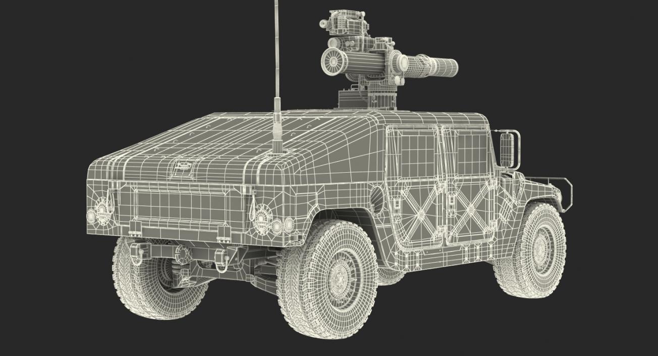 3D model HMMWV TOW Missile Carrier M966 Camo