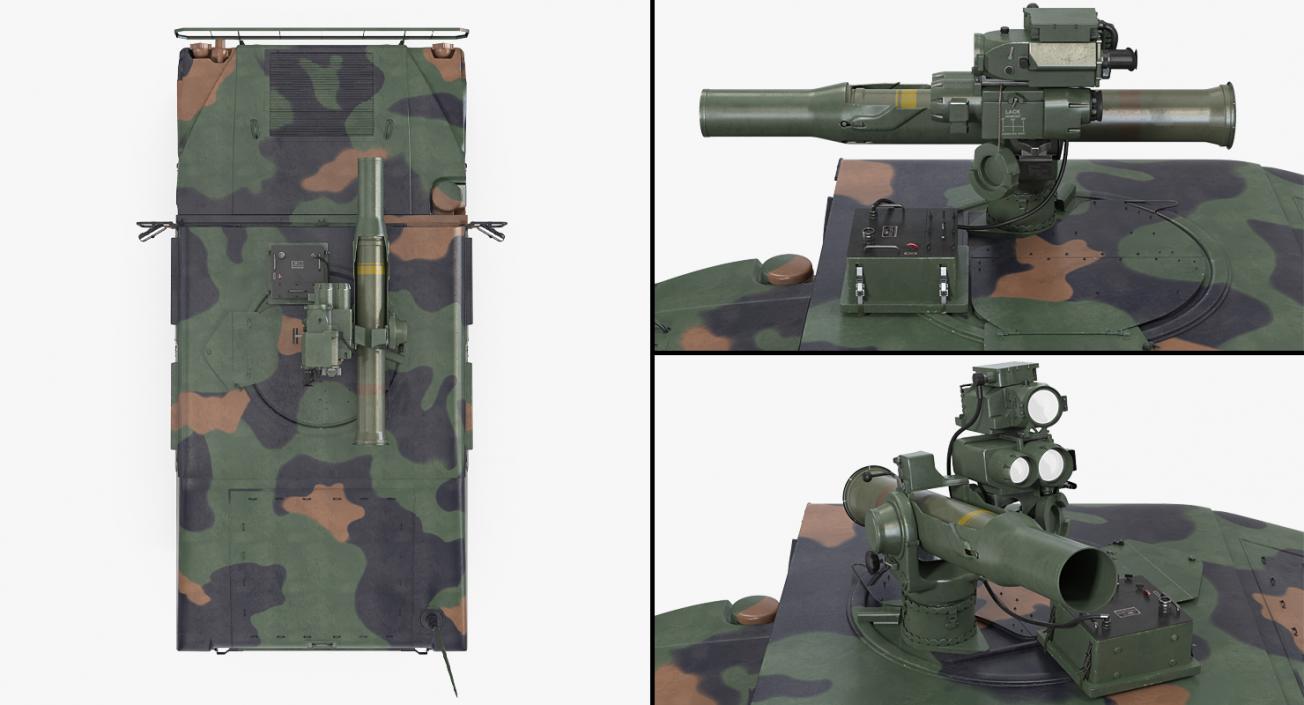 3D model HMMWV TOW Missile Carrier M966 Camo