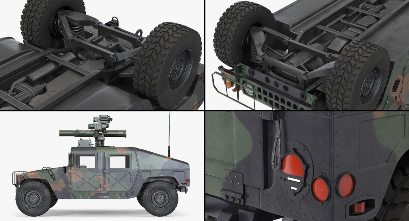 3D model HMMWV TOW Missile Carrier M966 Camo